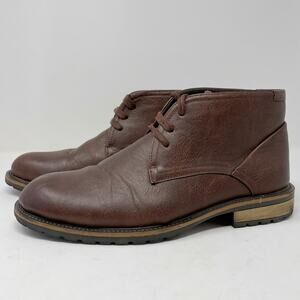 Hawke & Co Brown Faux Leather Chukka Boots 9.5 Rory